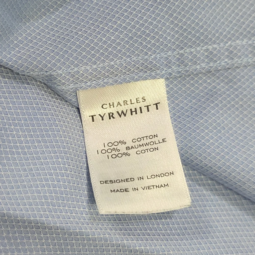 Two Charles Tyrwhitt Classic Fit Egyptian Cotton Button Up Dress Shirts.17/35